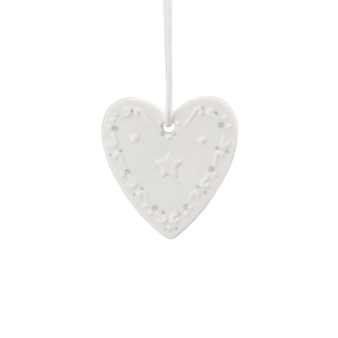 Coeur en porcelaine - Porcelain hanger star