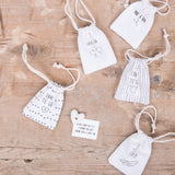 Compagnon de poche coeur en porcelaine