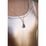 Collier sapin et bagues 3 pcs - Christmas Tree Necklace & Rings