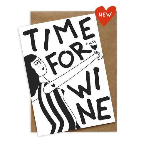Carte Time for wine o'clock