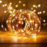 Guirlande Micro-Led Cuivre 20 m avec Bobine 200 LEDs