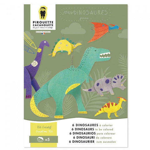 Kit créatif - Mes dinosaures à colorier