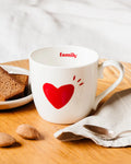 Le mug Family forever en porcelaine - rouge