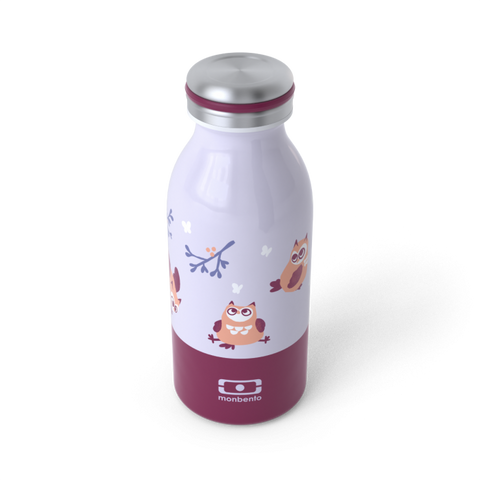 MB Cooly mauve Owly- Bouteille - Gourde mini isotherme