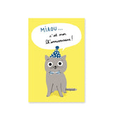 Cartes d'invitations anniversaire - chat