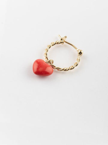 Mini créole Coeur rouge - Vendue à l'unité - Premier amour