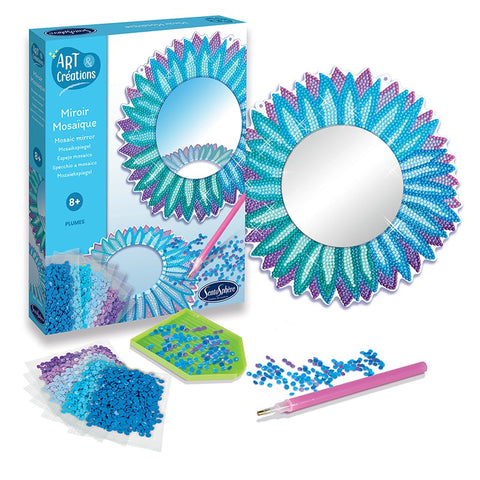 Art & Créations - Miroir mosaïque plumes