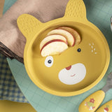 Set vaisselle silicone - Trois petits lapins