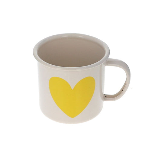 Mug jaune coeur - Le petit Souk