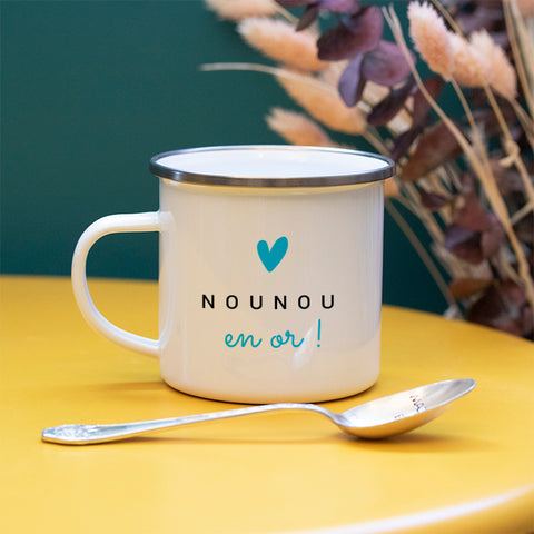 Mug nounou en or