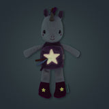 Livre en peluche phosphorescente - Lena la licorne