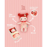Mini bébé en tissu Jil 18 cm