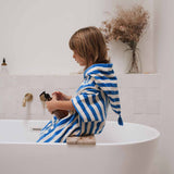 Poncho de bain 1/3 ans Suzon Blue Greek - Rose in April