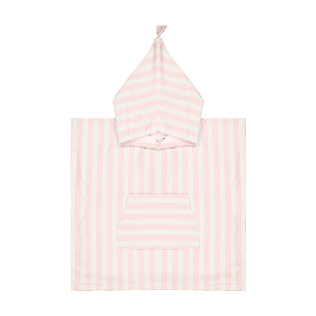 Poncho de bain 'Suzon' Rayures Rose