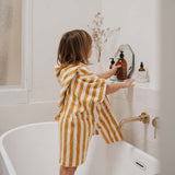 Poncho de bain 1/3 ans Suzon Moutarde- Rose in April