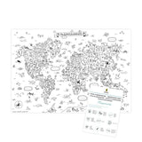 Poster à colorier - Mappemonde