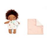 Bébé en tissu Misha et son couffin - 21 cm