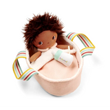 Bébé en tissu Misha et son couffin - 21 cm