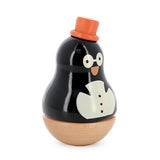Boîte à musique en bois, René le pingouin