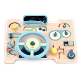 Jeu d’éveil en bois, Tableau de bord multi-activités - Ma première voiture