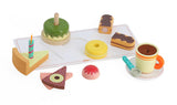 Service café gourmand en bois 15 pièces