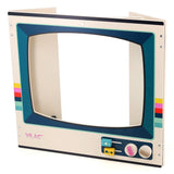 Télévision vintage en bois, jeu d’imitation et d’expression