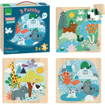 3 puzzles - Animaux du monde