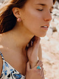 Puces d'oreilles Coquillage rose et or