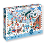 Puzzle 100 pièces " Cherche et trouve " - Sports d'Hiver