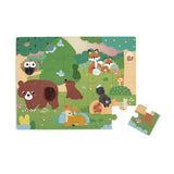Puzzle tactile 20 pièces - Les animaux de la forêt
