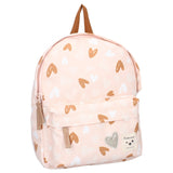 Sac à dos enfant - Coeurs rose/caramel