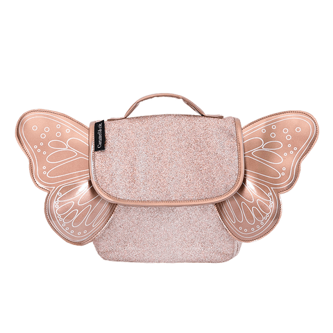 Sac à dos papillon cuivre paillettes