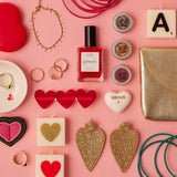 Coeur porcelaine Bisous gold