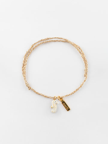 Bracelet corde dorée Hippocampe - Nach