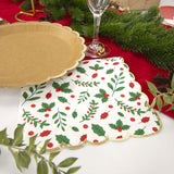 SERVIETTES FESTONNEES 33X33CM MOTIF HOUX X 16