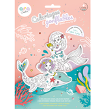 Coloriages Gonflables – 2 Sirènes à colorier et strass