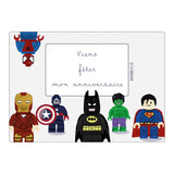 Lot 6 Cartes D’invitation “Super-Héros”
