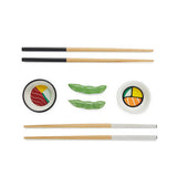 Set Sushi Oishii blanc/noir céramique