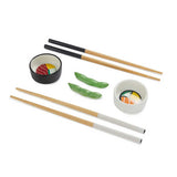 Set Sushi Oishii blanc/noir céramique