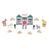 Set de 34 cubes en bois Royaume enchanté - Cross roads