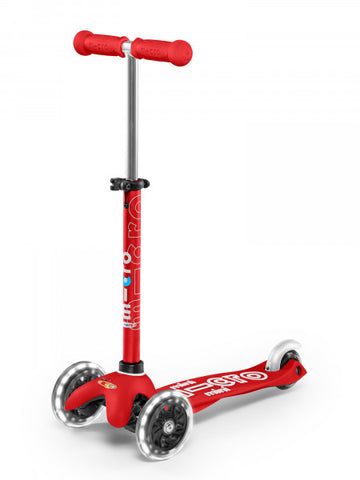 Trottinette 3 roues Mini Micro Deluxe - Rouge LED