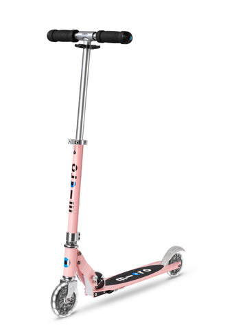 Trottinette enfant Micro Sprite Néon Rose LED