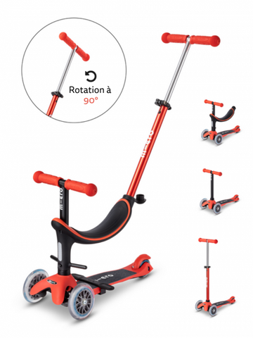 Trottinette évolutive Mini 3 en 1 Révolution - Rouge