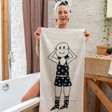 Lot de 2 serviettes de bain Smiley girl - Hand towels set Smiley girl