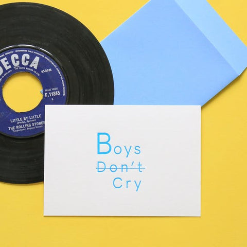 Carte Letterpress - Boys don't cry