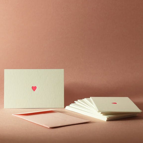 Mini Carte Letterpress - Coeur