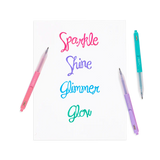 4 stylos rétractables Arc en ciel - Oh my glitter !