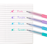 4 stylos rétractables Arc en ciel - Oh my glitter !