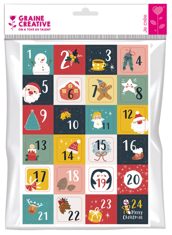 24 stickers pour calendrier de l'Avent