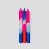 Dip Dye Neon * Blue Moon - 3 bougies